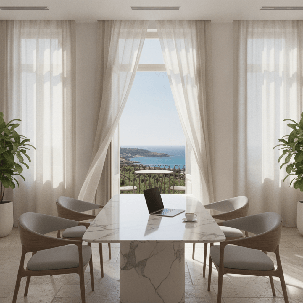 Coworking space with sea view
