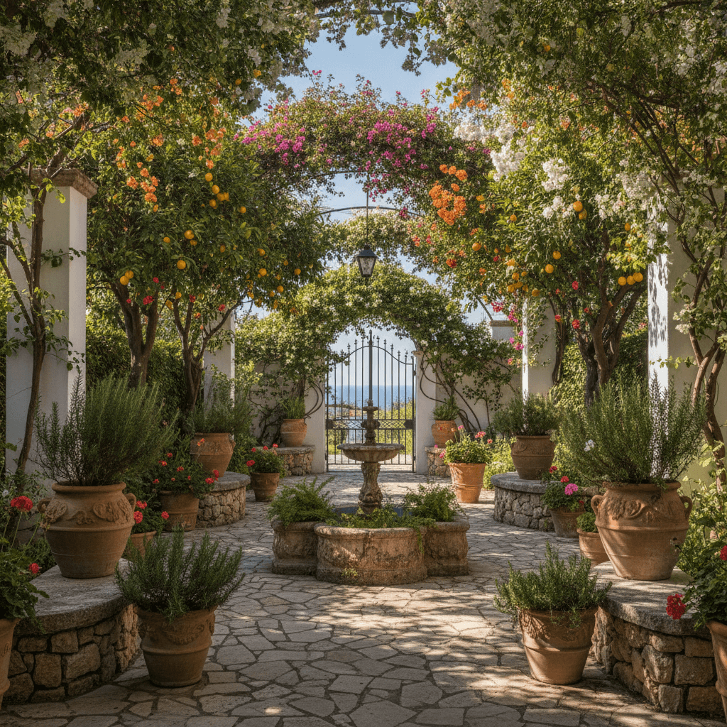 Private garden of Villa Tramonto d'Oro